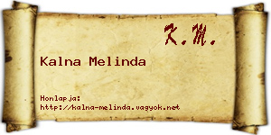 Kalna Melinda névjegykártya